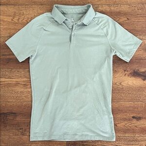Men's Light Sage Polo Shirt with Subtle Logo